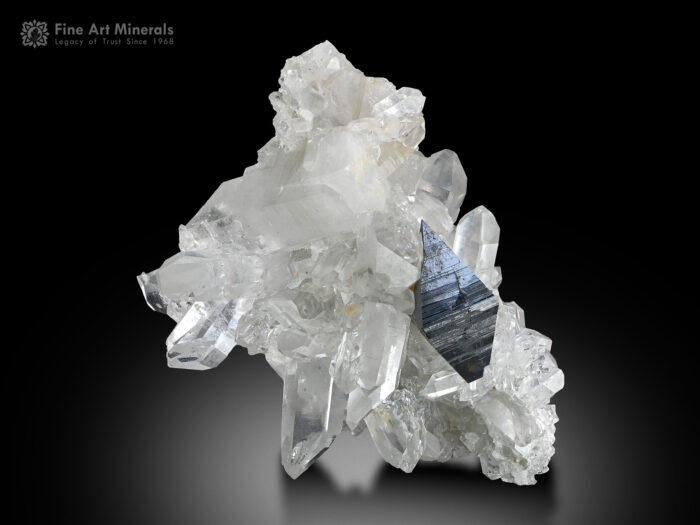 Anatase Crystal with Quartz