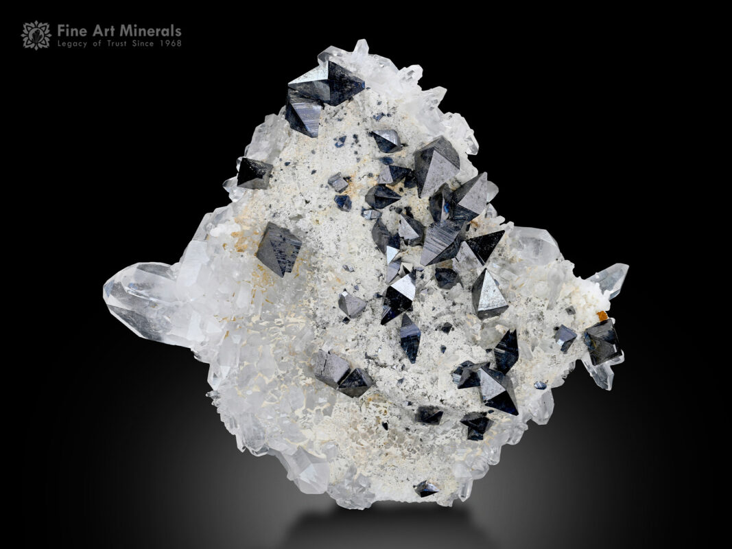 Anatase cluster with Quartz on Matrix