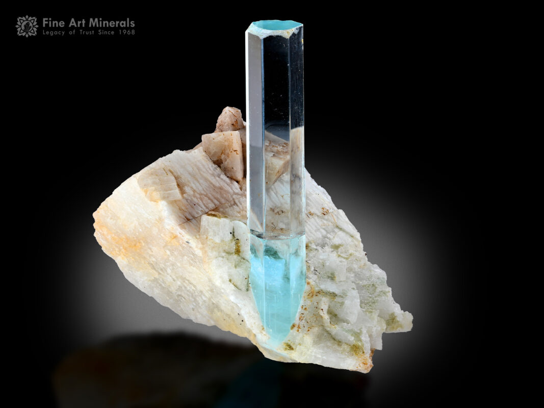 Aquamarine on Matrix from Pakistan