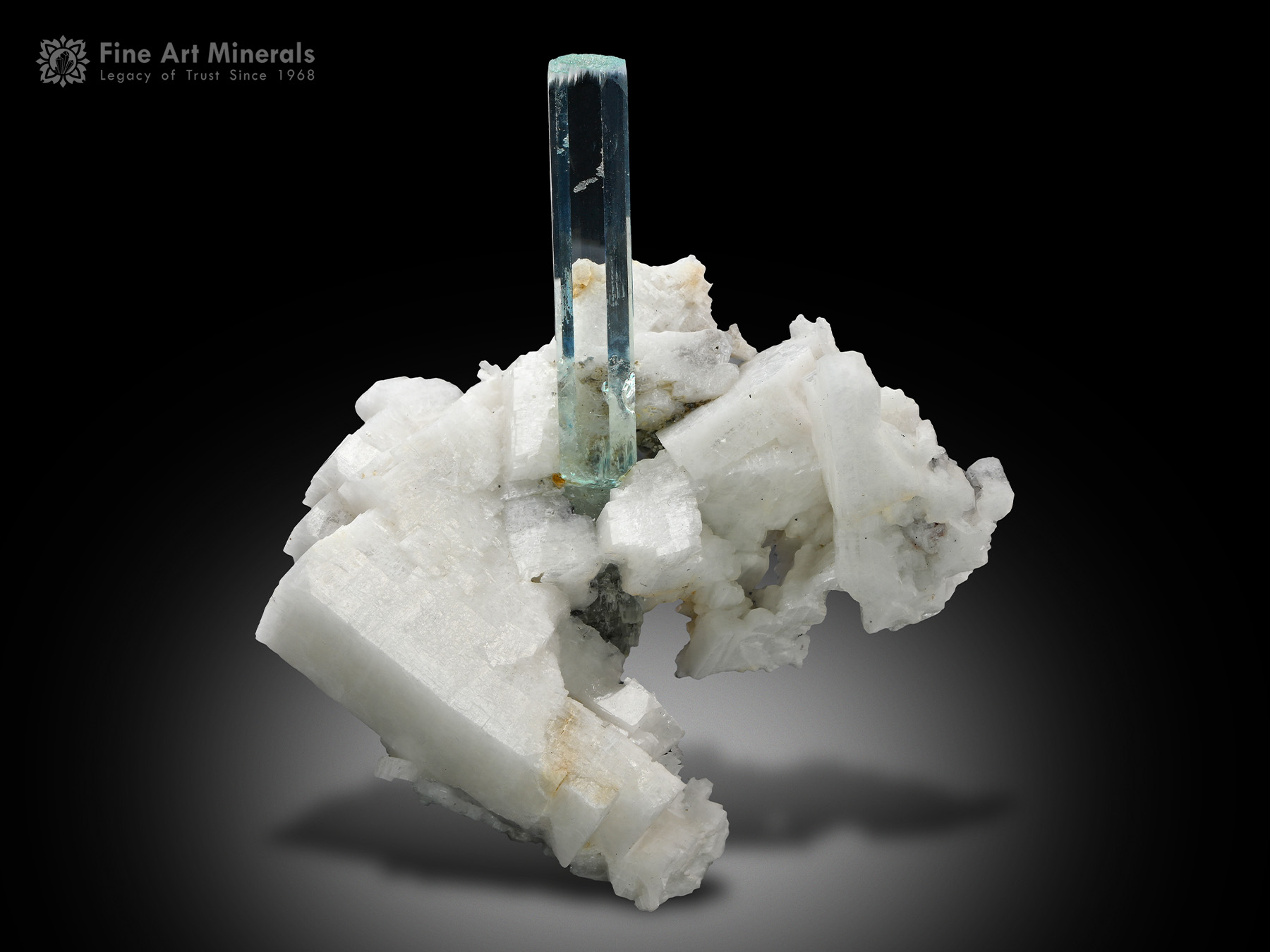 Aquamarine on Matrix from Pakistan