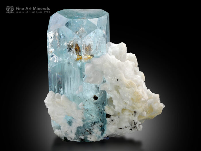 Aquamarine with Albite from Pakistan