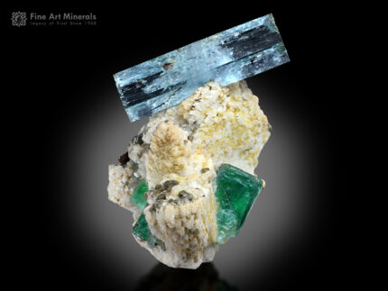 Aquamarine with Fluorite from Namibia