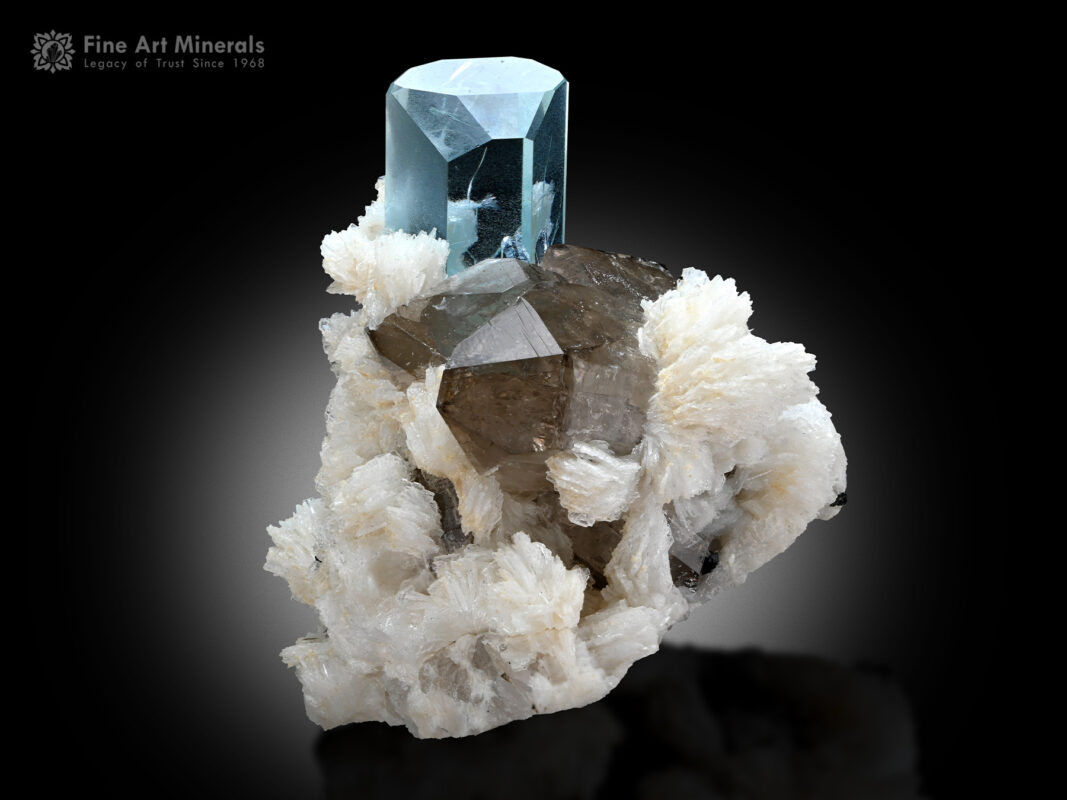 Aquamarine with Quartz and Albite from Pakistan