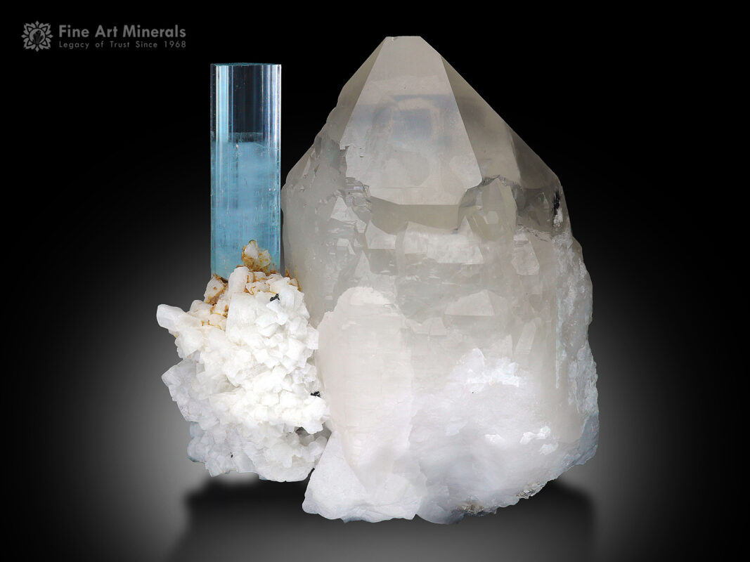 Aquamarine with Quartz and Albite