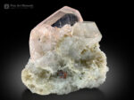 Morganite with Quartz on Matrix