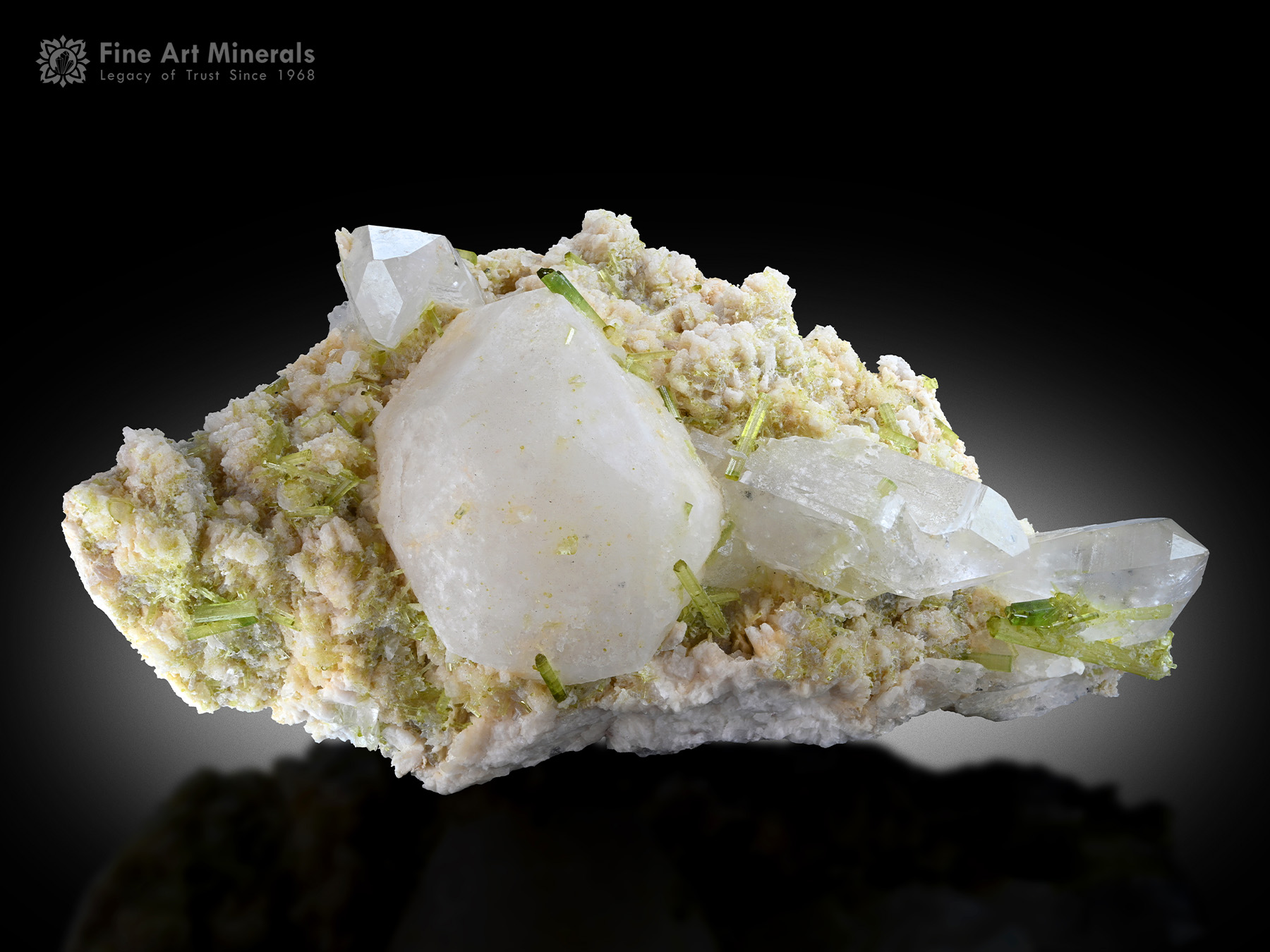 Pollucite with Tourmaline and Quartz from Pakistan