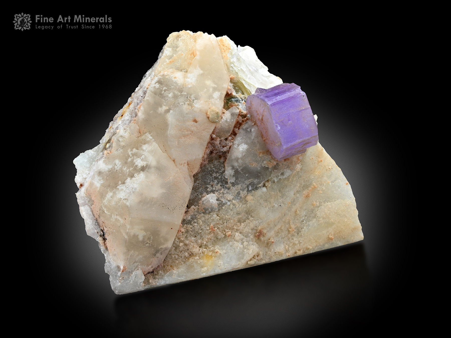 Purple Apatite on Matrix