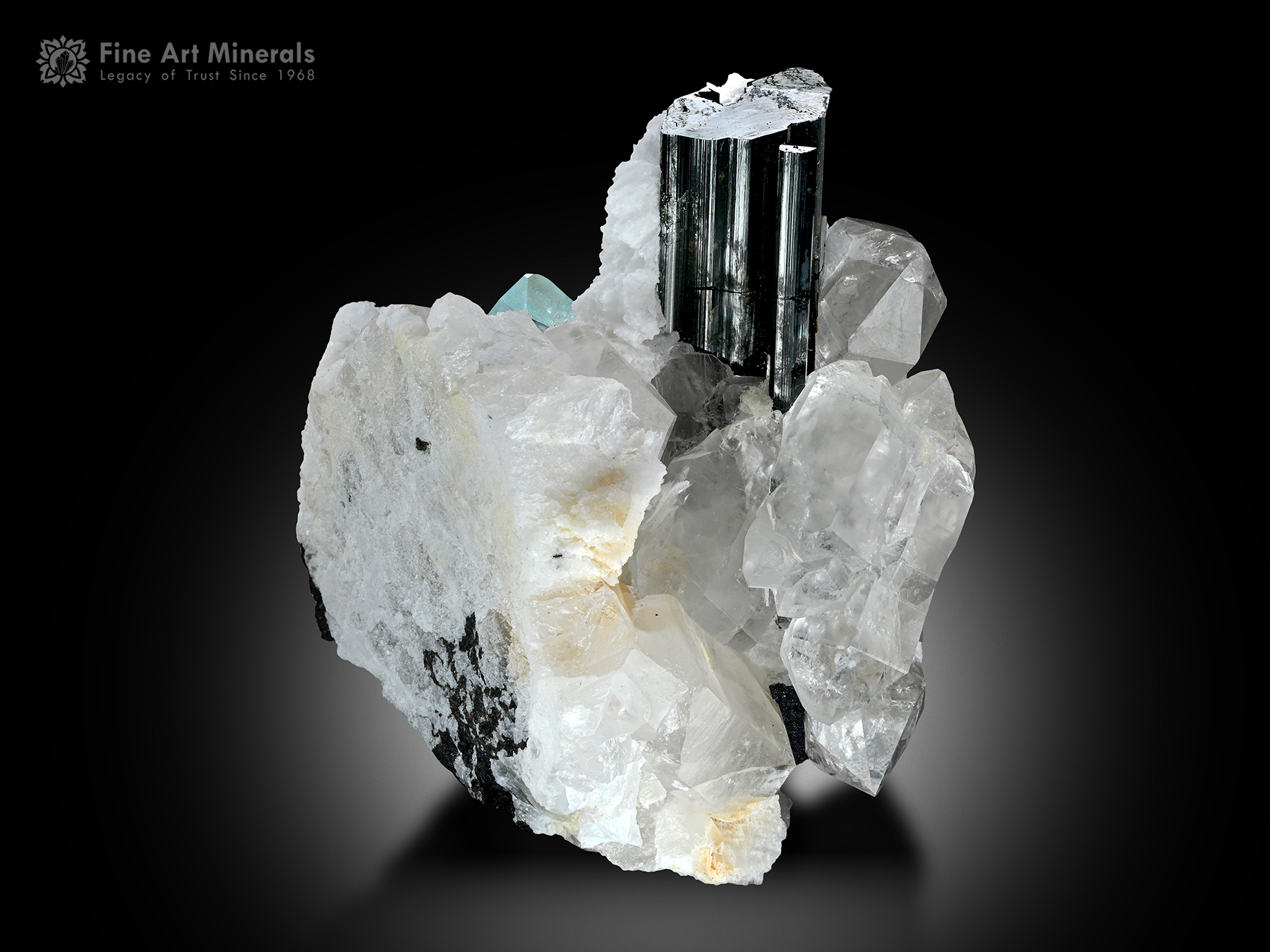 Schorl with Quartz and Aquamarine