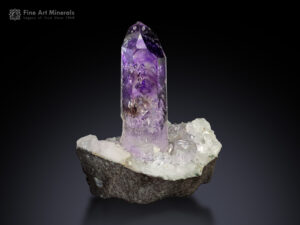 A fine,well-terminated Quartz var. Amethyst from Goboboseb Mts., Erongo, Namibia