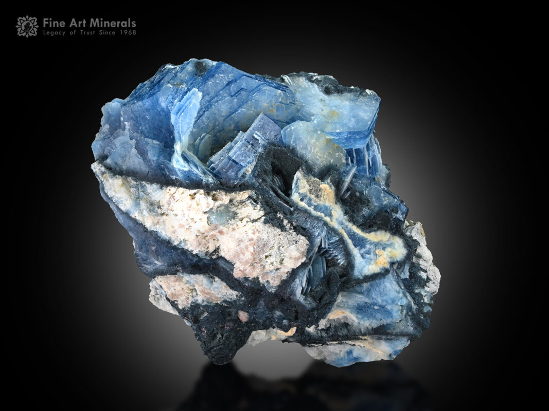 Alkali-rich blue beryl on matrix from Badakhshan Province, Afghanistan