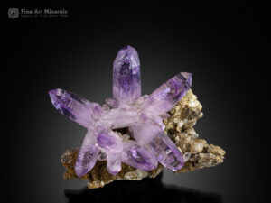 Amethyst crystals from Mexico's renowned La Sirena Mine in Guanajuato.