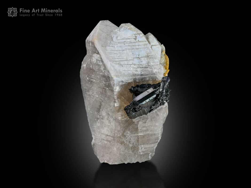 Tantalite-(Fe) with Quartz, Mica, and Albite from Mawi Pegmatite, Nilaw-Kolum Pegmatite field, Nuristan, Afghanistan.