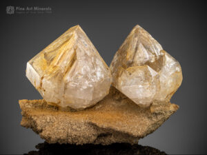 Window Quartz on matrix from Pakistan from Toi, Wana, South Waziristan, Khyber Pakhtunkhwa, Pakistan.