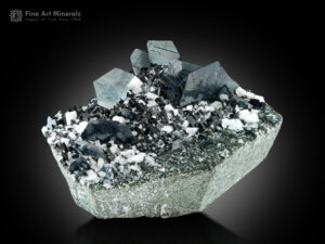 Hematite with Adularia on Matrix from Pakistan.