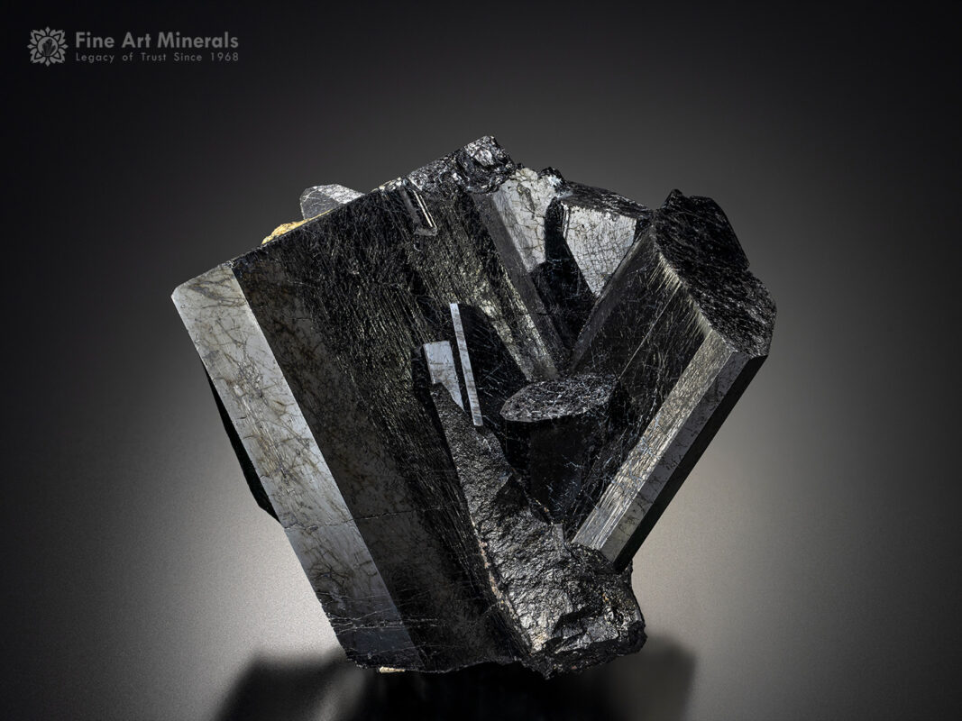 This is a striking cluster of the rare-earth silicate mineral chevkinite from Pakistan.