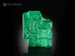 Trio of emerald crystals with rich green color and sharp hexagonal form from Swat Valley, Pakistan