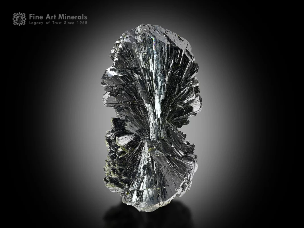 Single bow-tie Epidote crystal from Kharan, Pakistan — miniature specimen with lustrous reflective surfaces.