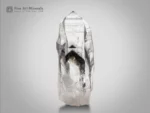 Quartz with black Chlorite inclusion from Madagascar — large cabinet crystal with superb clarity and sharp terminations.