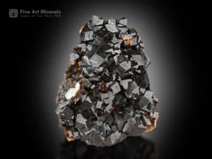Sharp, lustrous andradite garnet crystals from Kharan, Pakistan, featuring deep brown color and fine collector quality.