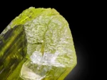 Yellow-green triphane spodumene crystal showing fine luster, striations, and natural termination from Mawi Pegmatite, Afghanistan