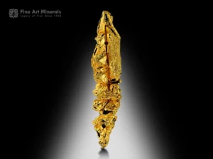 Sharp and lustrous native gold crystal from Aouint Ighoumane, Morocco.