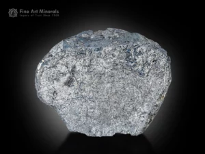 Metallic hematite crystal with silvery-gray luster.
