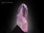 Pink kunzite crystal with green tourmaline and white matrix from Mawi Pegmatite, Afghanistan.