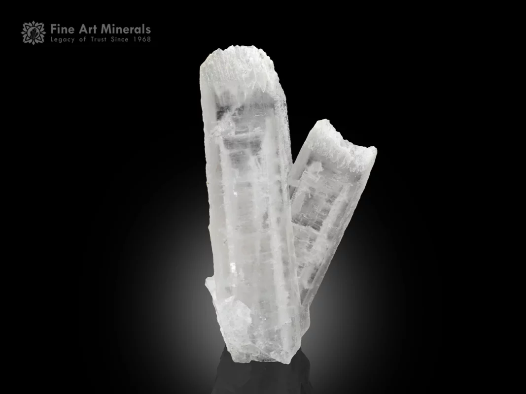 Transparent viitaniemiite crystal with sharp faces and glassy surface from Chhappu, Pakistan.