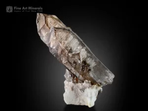 Transparent window quartz crystals with albite from Pakistan.