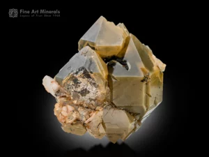 Sharp golden quartz crystals with fine riebeckite inclusions from Zagi Mountain, Pakistan.