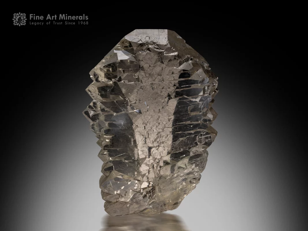 Gwindel quartz crystal showing exceptional clarity sharp stepped growth clean terminations and an elegant natural twist
