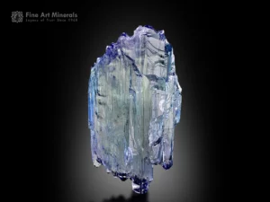 Large spodumene var kunzite crystal showing purple and light sea green color zoning