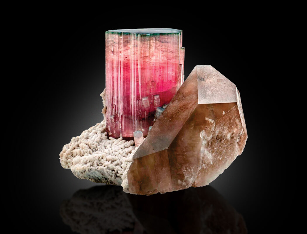 Pink Tourmaline with smoky quartz ..jpg