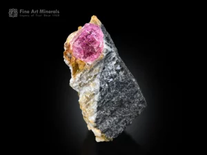 Pink topaz crystal on matrix from Katlang, Mardan, Pakistan