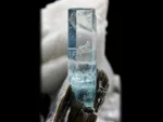 Aquamarine crystal with feldspar and muscovite blue beryl mineral specimen