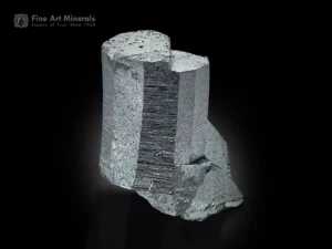 Metallic hematite crystal with strong geometry and natural growth on the matrix.