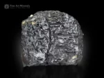 Metallic hematite crystals covered with fine rutile needles, forming a dense, textured pattern