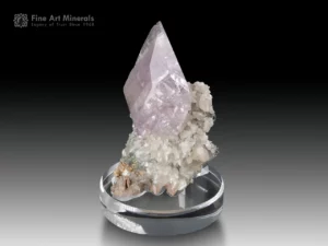 Lavender purple calcite crystal on white matrix from Tonglushan mine, China.