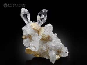 Quartz crystals on matrix from Pakistan with dynamic arrangement.