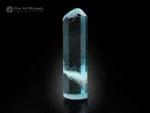 Double-terminated Aquamarine floater crystal with exceptional clarity and hexagonal form