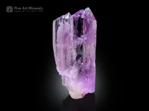 Kunzite crystal from Afghanistan showing lilac color, good clarity, and etched termination.