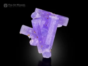 Purple apatite crystal cluster with glassy luster from Mawi Pegmatite, Nuristan, Afghanistan.