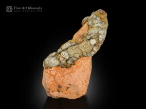 Rounded metallic Pyrite formations on warm-toned Limonite matrix from Pakistan.