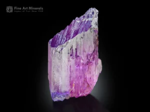 7 cm Kunzite crystal from Afghanistan with lilac color, vertical striations, and natural termination.