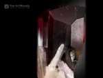 Fiery red Tantalite-(Mn) crystal with Quartz and Muscovite from Afghanistan