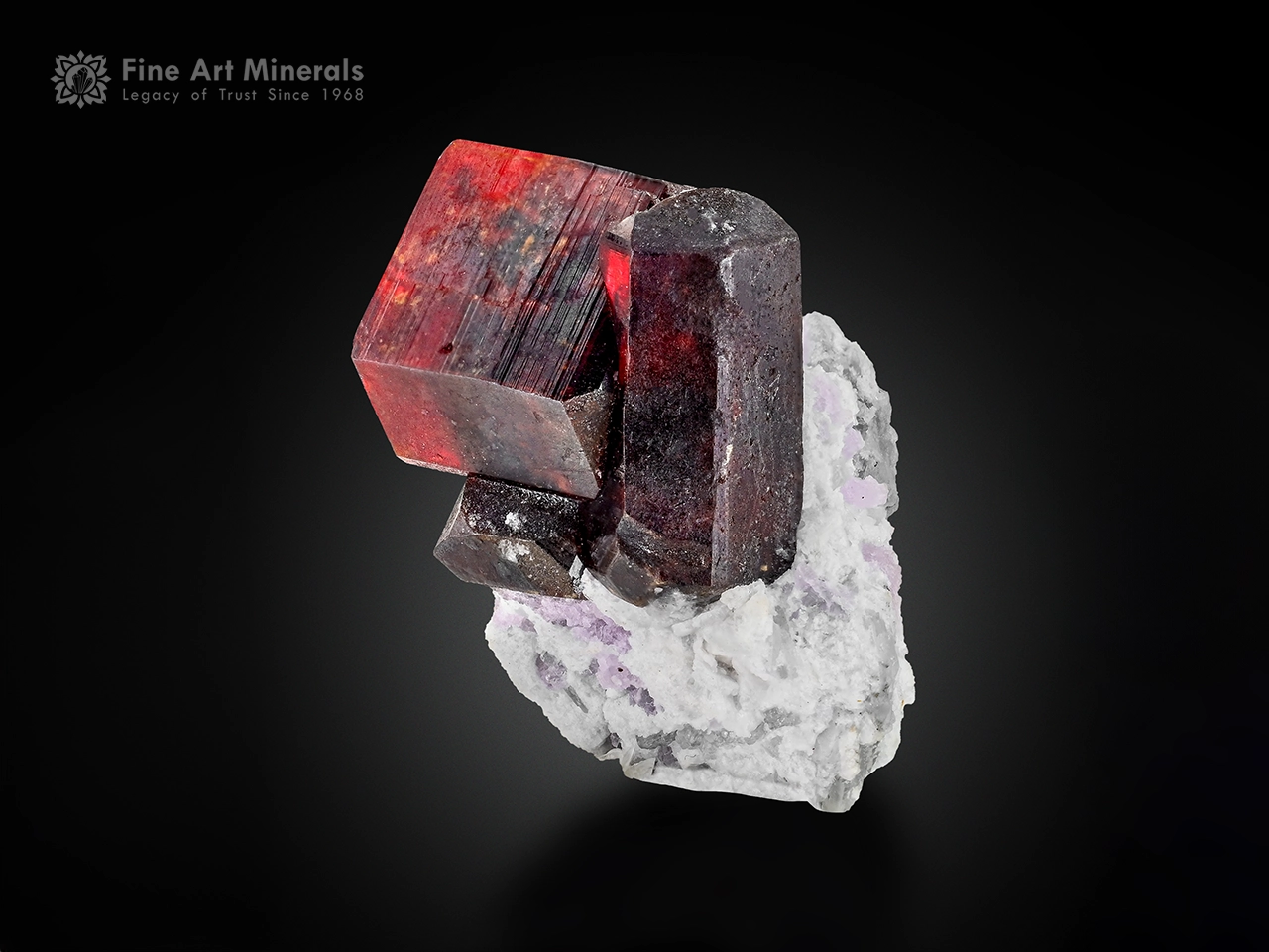 Tantalite-mn Albite Afghanistan (1) Dark tantalite-(Mn) crystals on white albite matrix from Afghanistan.