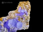 Violet apatite crystals on calcite matrix from Mawi Pegmatite, Laghman Province, Afghanistan