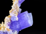 Violet apatite crystals on calcite matrix from Mawi Pegmatite, Laghman Province, Afghanistan