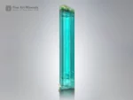 Lagoon-blue Tourmaline crystal with outstanding clarity, gem quality, and sharp natural termination from Afghanistan.
