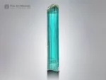 Lagoon-blue Tourmaline crystal with outstanding clarity, gem quality, and sharp natural termination from Afghanistan.